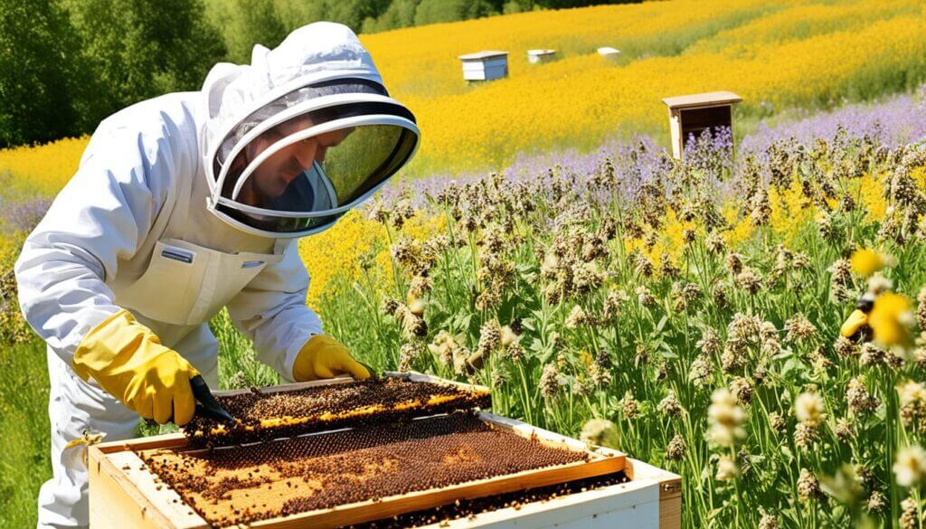 Beekeeping management and the pollination process