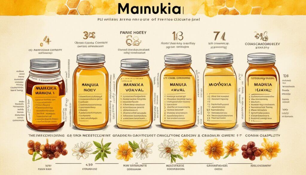 Manuka honey grading system