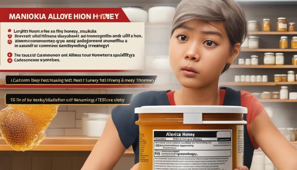 Honey allergy test precautions