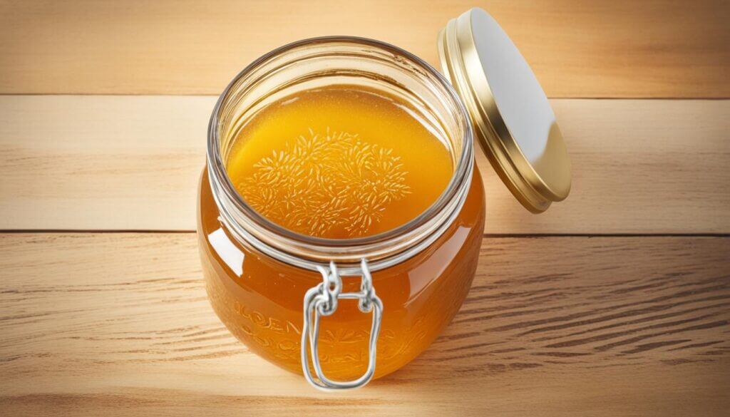 Manuka honey in a jar